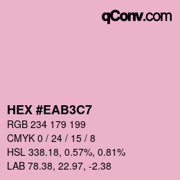 Color code: HEX #EAB3C7 | qconv.com
