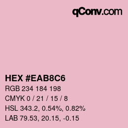 Color code: HEX #EAB8C6 | qconv.com