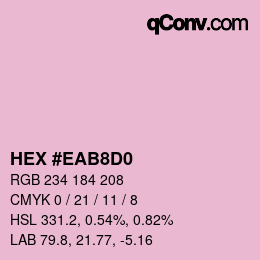 Color code: HEX #EAB8D0 | qconv.com