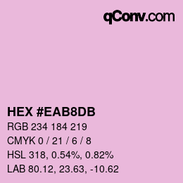 カラーコード: HEX #EAB8DB | qconv.com