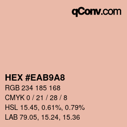 Color code: HEX #EAB9A8 | qconv.com