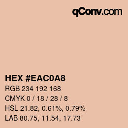 カラーコード: HEX #EAC0A8 | qconv.com