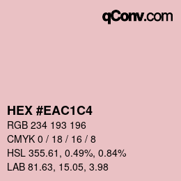 Farbcode: HEX #EAC1C4 | qconv.com