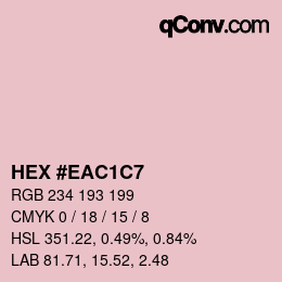 Color code: HEX #EAC1C7 | qconv.com