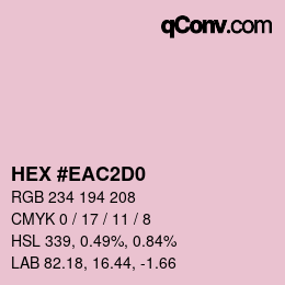 Color code: HEX #EAC2D0 | qconv.com