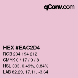 Color code: HEX #EAC2D4 | qconv.com
