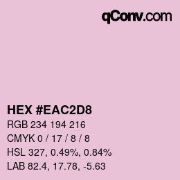 Color code: HEX #EAC2D8 | qconv.com