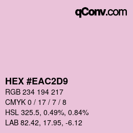 Farbcode: HEX #EAC2D9 | qconv.com
