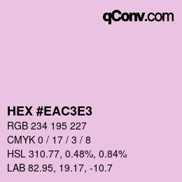Color code: HEX #EAC3E3 | qconv.com