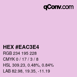 Color code: HEX #EAC3E4 | qconv.com