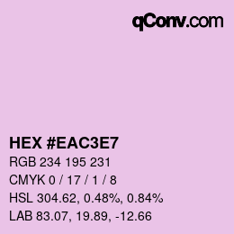 カラーコード: HEX #EAC3E7 | qconv.com