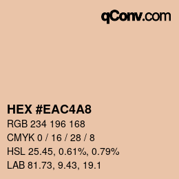 カラーコード: HEX #EAC4A8 | qconv.com