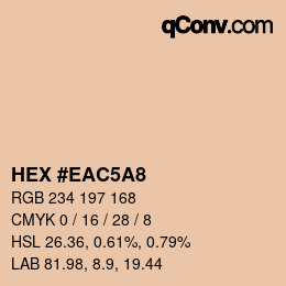 Color code: HEX #EAC5A8 | qconv.com