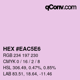 Color code: HEX #EAC5E6 | qconv.com