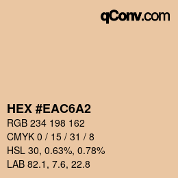 Color code: HEX #EAC6A2 | qconv.com