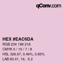 Color code: HEX #EAC6DA | qconv.com