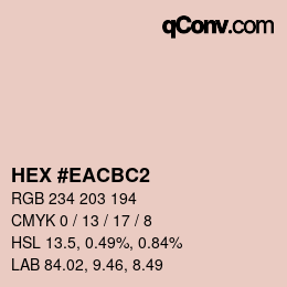 Color code: HEX #EACBC2 | qconv.com