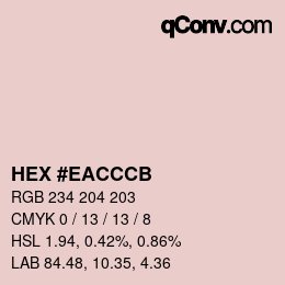 Código de color: HEX #EACCCB | qconv.com