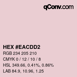 カラーコード: HEX #EACDD2 | qconv.com