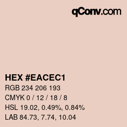 Color code: HEX #EACEC1 | qconv.com