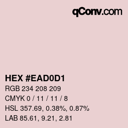 Color code: HEX #EAD0D1 | qconv.com