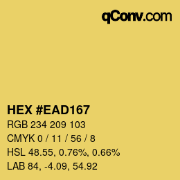 Color code: HEX #EAD167 | qconv.com