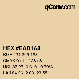 Color code: HEX #EAD1A8 | qconv.com