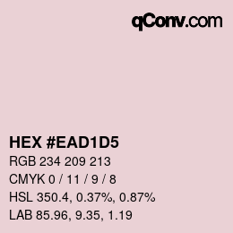 カラーコード: HEX #EAD1D5 | qconv.com