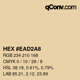 Color code: HEX #EAD2A8 | qconv.com