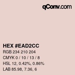 Farbcode: HEX #EAD2CC | qconv.com