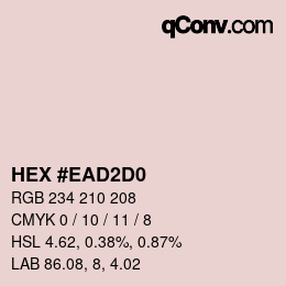 カラーコード: HEX #EAD2D0 | qconv.com