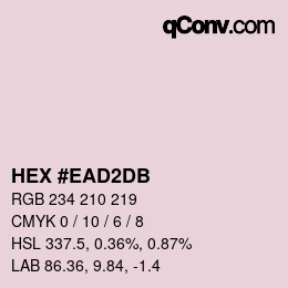 颜色代码: HEX #EAD2DB | qconv.com