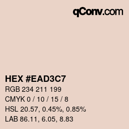 Color code: HEX #EAD3C7 | qconv.com