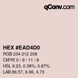 カラーコード: HEX #EAD4D0 | qconv.com