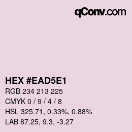 Color code: HEX #EAD5E1 | qconv.com