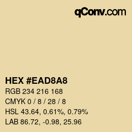 Color code: HEX #EAD8A8 | qconv.com