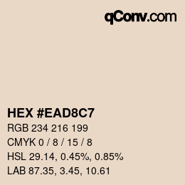 Color code: HEX #EAD8C7 | qconv.com