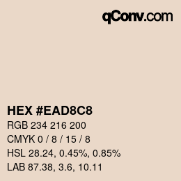 カラーコード: HEX #EAD8C8 | qconv.com