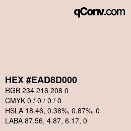 Color code: HEX #EAD8D000 | qconv.com