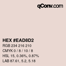 Código de color: HEX #EAD8D2 | qconv.com