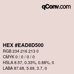 Color code: HEX #EAD8D500 | qconv.com