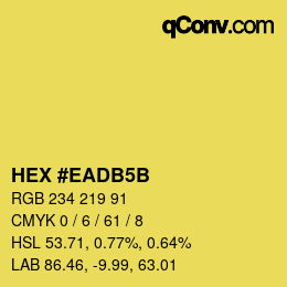 Color code: HEX #EADB5B | qconv.com