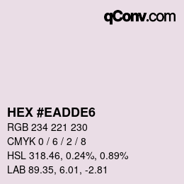 Color code: HEX #EADDE6 | qconv.com