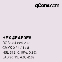 カラーコード: HEX #EAE0E8 | qconv.com