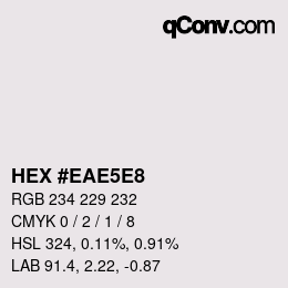 Color code: HEX #EAE5E8 | qconv.com