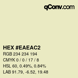 Color code: HEX #EAEAC2 | qconv.com