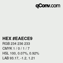 カラーコード: HEX #EAECE9 | qconv.com