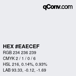 Color code: HEX #EAECEF | qconv.com