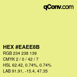 カラーコード: HEX #EAEE8B | qconv.com
