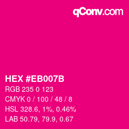 Color code: HEX #EB007B | qconv.com